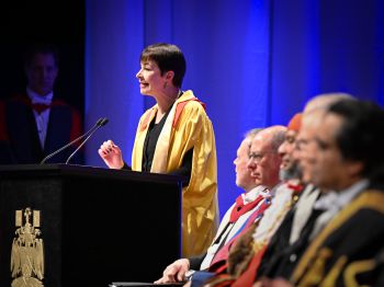 Caroline Lucas receives honorary degree from Sussex