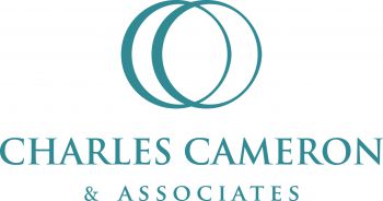 Blue writing saying Charles Cameron Associates