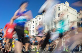 Runners in the Brighton half marathon