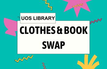 UoS Library Clothes and Book Swap text