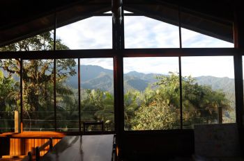 The view from a community-led reserve in the cloud forest specialising in scientific tourism, ecological fieldwork studies and ecotourism. Photo: Sam Nurney