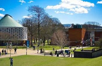 Picture of campus with the Meeting House in the background