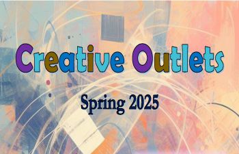 PGR Creative Outlets event banner featuring a multi-coloured background and text.