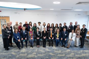 The Mahidol delegation with Vice-Chancellor Prof Sasha Roseneil, the Sussex Innovation Centre and the Global Partnerships team