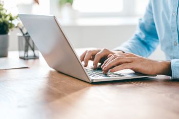 Man using laptop