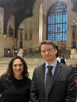 Dr Carolina Maciel, Research Fellow UK Trade Policy Observatory, and Dr Anthony Alexander, Associate Professor of Operations Management, Department of Management, at Westminster Hall