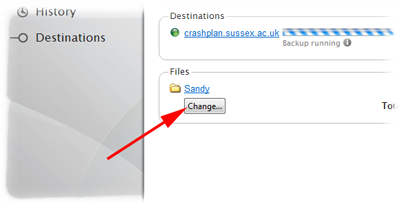 crashplan exclude folder