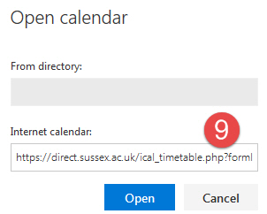 Open Calendar