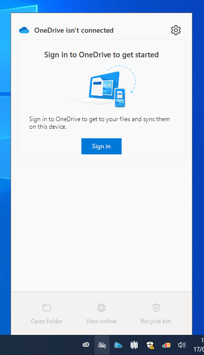 OneDrive sign in 