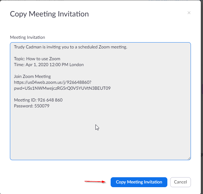 224. Set up a Zoom meeting via the Zoom website : Help : ITS ...