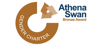 
Athena Swan logo reading 'Gender Charter, Athena Swan Bronze Award'