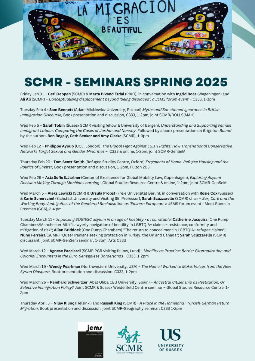 Line-up of the events planned by SCMR in Spring 2025