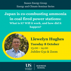 Poster of Llewelyn Hughes Energy & Climate seminar