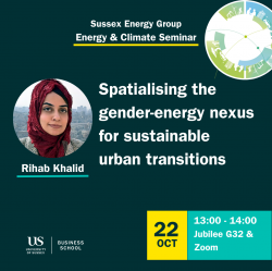 Poster of Rihab Khalid's Energy & Climate Seminar