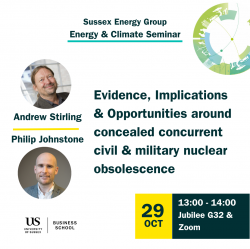 Andy Stirling & Philip Johnstone Energy & Climate Seminar Poster