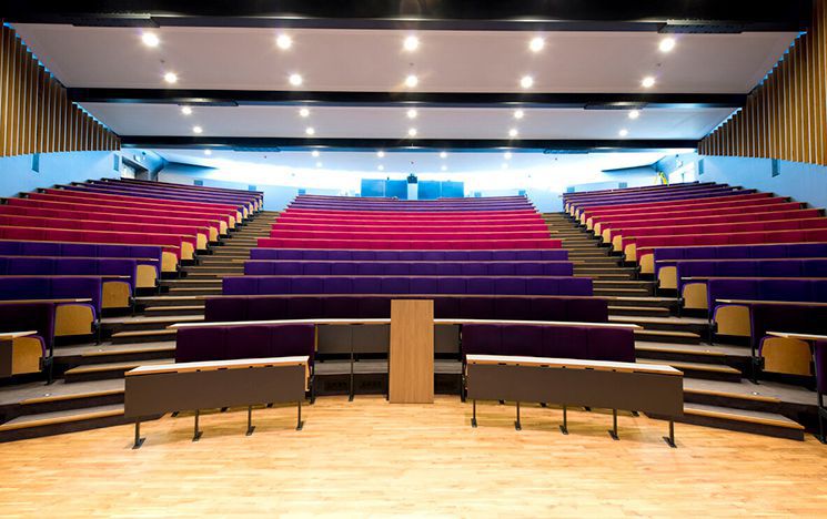 Lecture theatre with tiered seating