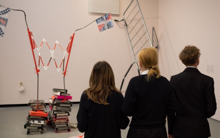 Year 9 pupils from Eastbourne Academy view Turner Prize winner Jesse Darling’s installation at Towner Eastbourne.