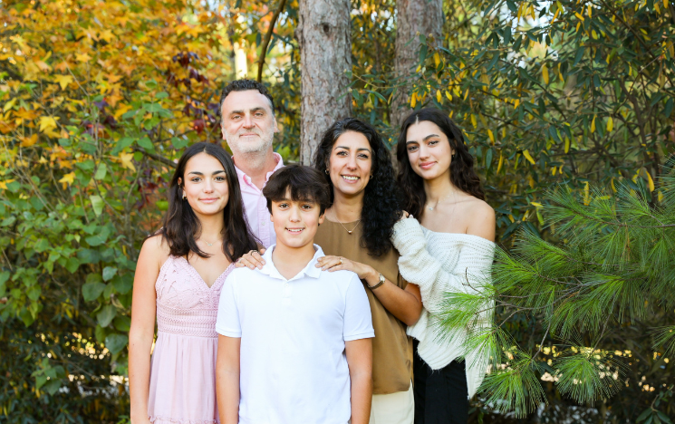 Bernd Kaussler and Diar Ataian with their children Soraya, Shirin and Dariush.