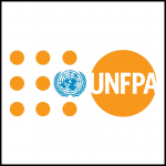 Logo for the UNFPA, United Nations Population Fund