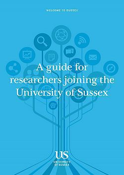 Image of the front cover for 'A Guide for researchers joining UoS'