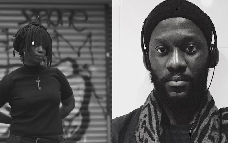 Two black and white headshots side by side of Bleue Liverpool and Ibukun Sunday.