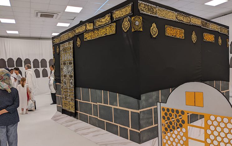 Replica of the KAABA, ‘Enjoy the Wonders of Hajj’ exhibition, Birmingham, 2023
