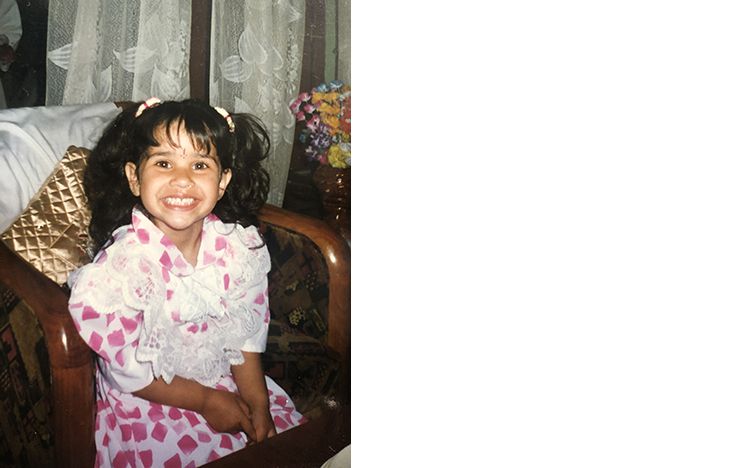 Ajaya Rai as a 4-year-old in Birmingham, 1990s