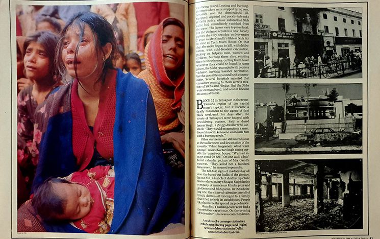 India Today's coverage of carnage struck Delhi in 1984