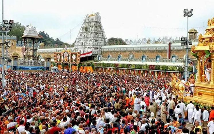 Daily Crowd at Balaji Temple in India
