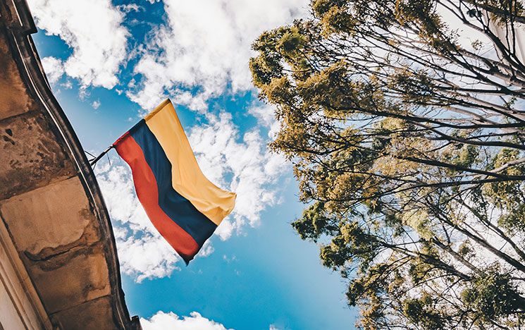 An image of a flag on a building