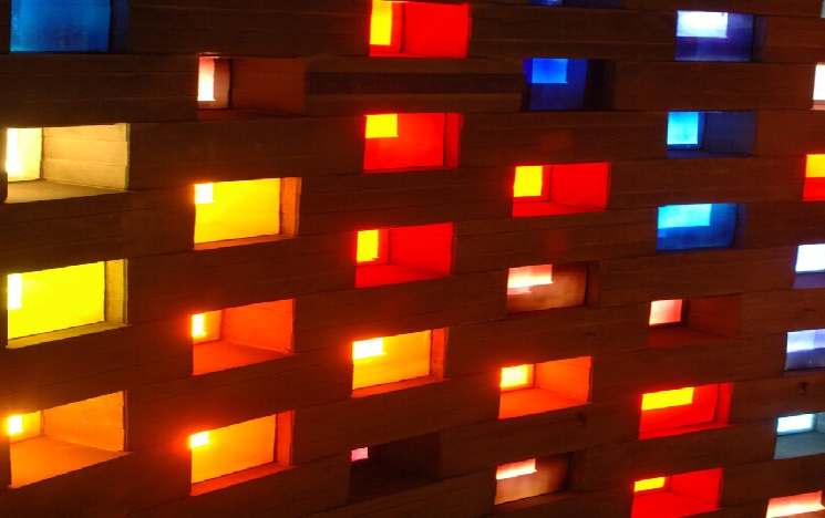 
Coloured windows of The Meeting House