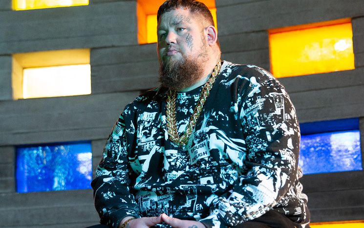
Rag 'n' Bone Man during the filming of the video for Crossfire