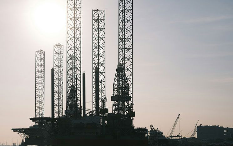 An image of an oil rig in Singapore